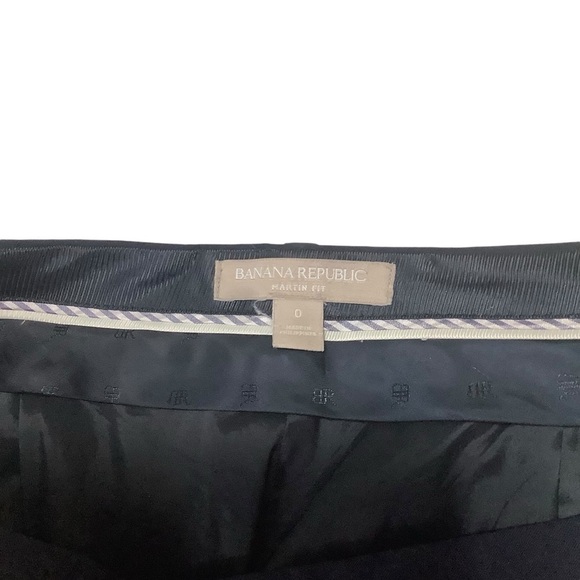 Banana Republic Martin Fit Slacks Sz 0 Navy - Picture 3 of 9